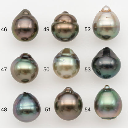 9-10mm Tahitian Pearl Natural Color with High Luster, Loose Undrilled for Jewelry Making, SKU # 3182TH