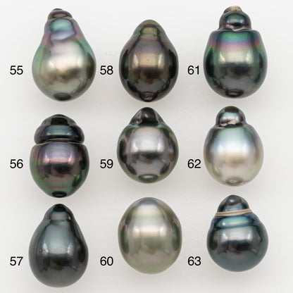 9-10mm Tahitian Pearl Natural Color with High Luster, Loose Undrilled for Jewelry Making, SKU # 3182TH