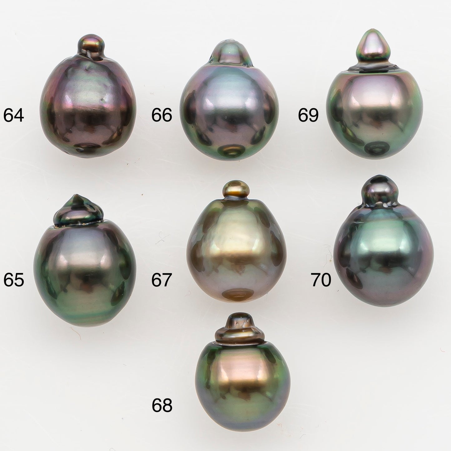 9-10mm Tahitian Pearl Natural Color with High Luster, Loose Undrilled for Jewelry Making, SKU # 3182TH