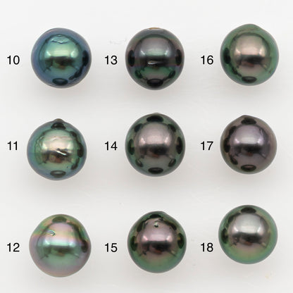 8-9mm Tahitian Pearl Natural Color with High Luster, Loose Undrilled for Jewelry Making, SKU # 3183TH