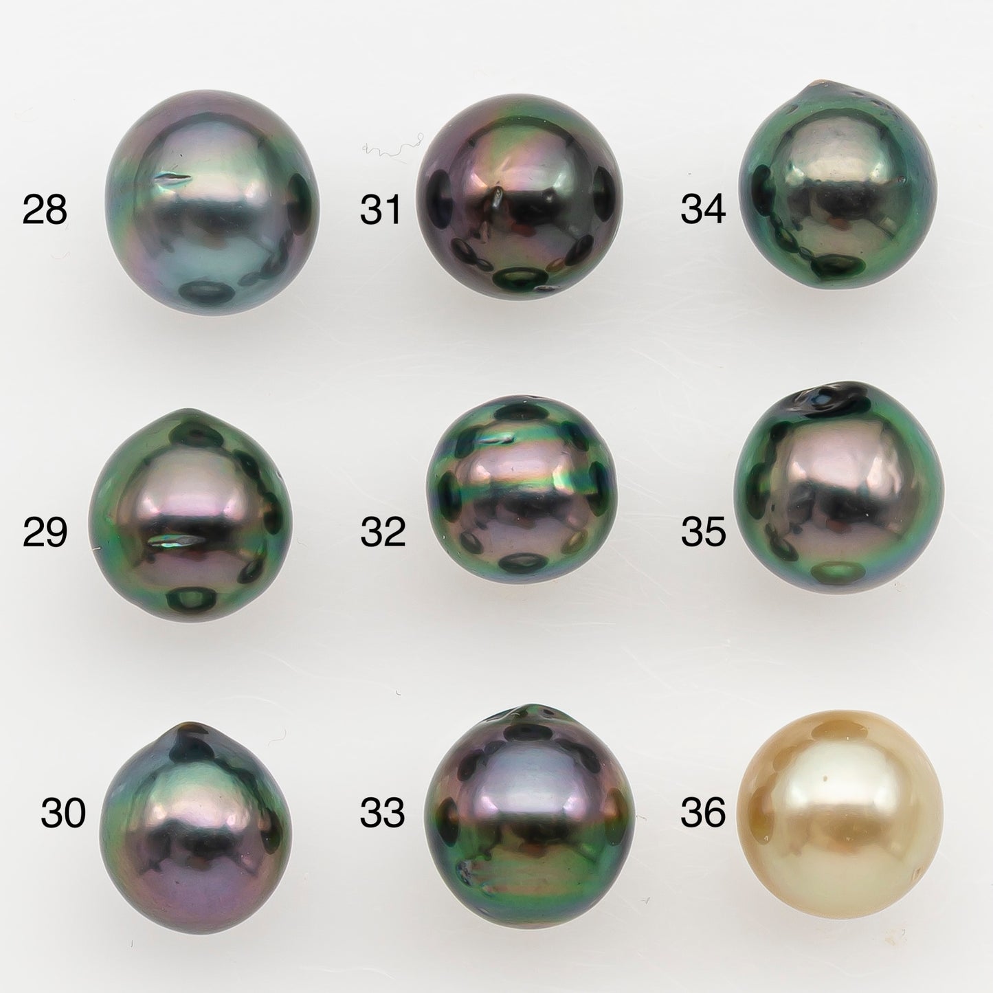 8-9mm Tahitian Pearl Natural Color with High Luster, Loose Undrilled for Jewelry Making, SKU # 3183TH