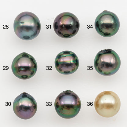 8-9mm Tahitian Pearl Natural Color with High Luster, Loose Undrilled for Jewelry Making, SKU # 3183TH