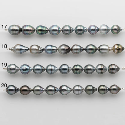 9-10mm Tahitian Pearl in Short Strand with All Natural Color with High Luster for Jewelry Making, SKU# 2472TH