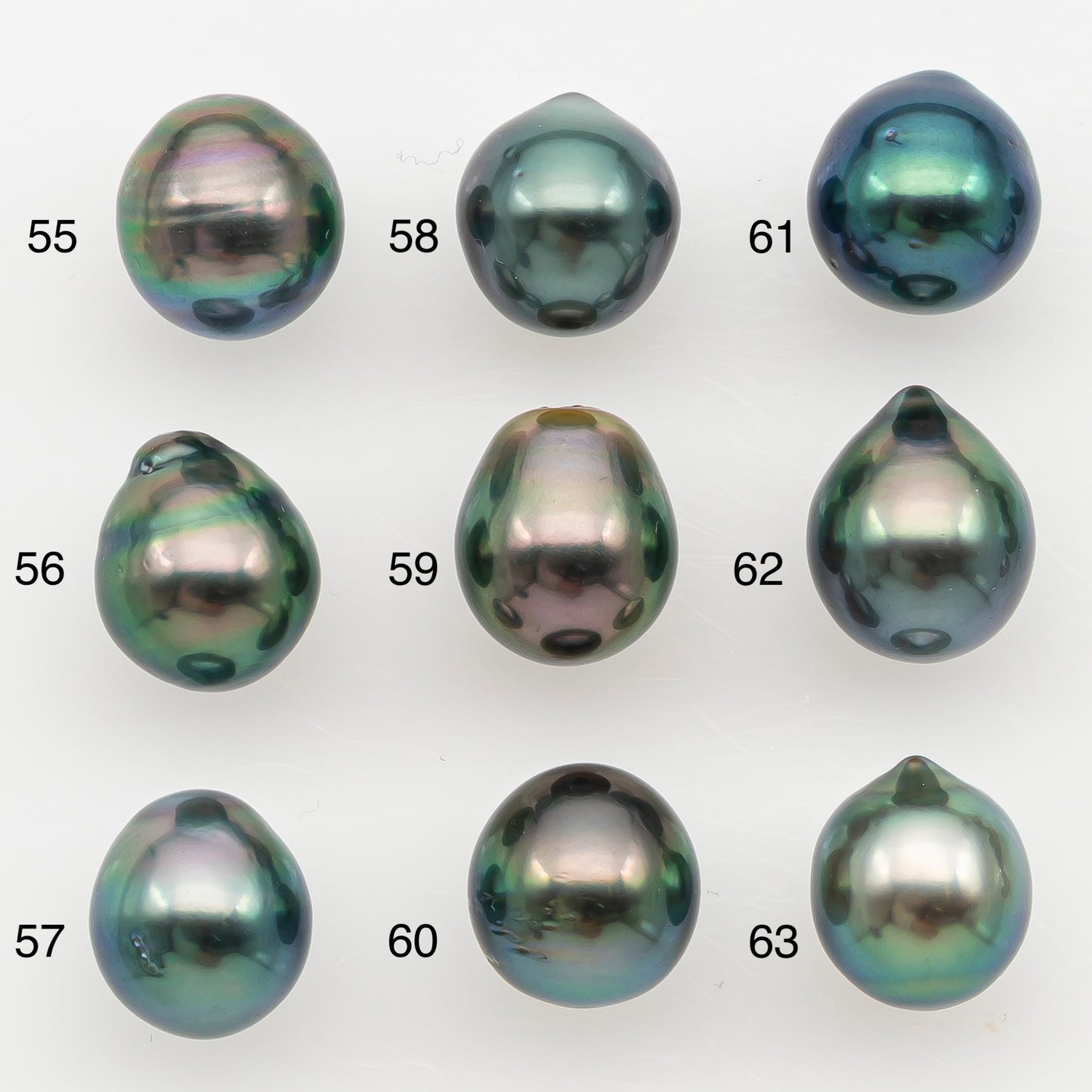 8-9mm Tahitian Pearl Natural Color with High Luster, Loose Undrilled for Jewelry Making, SKU # 3183TH