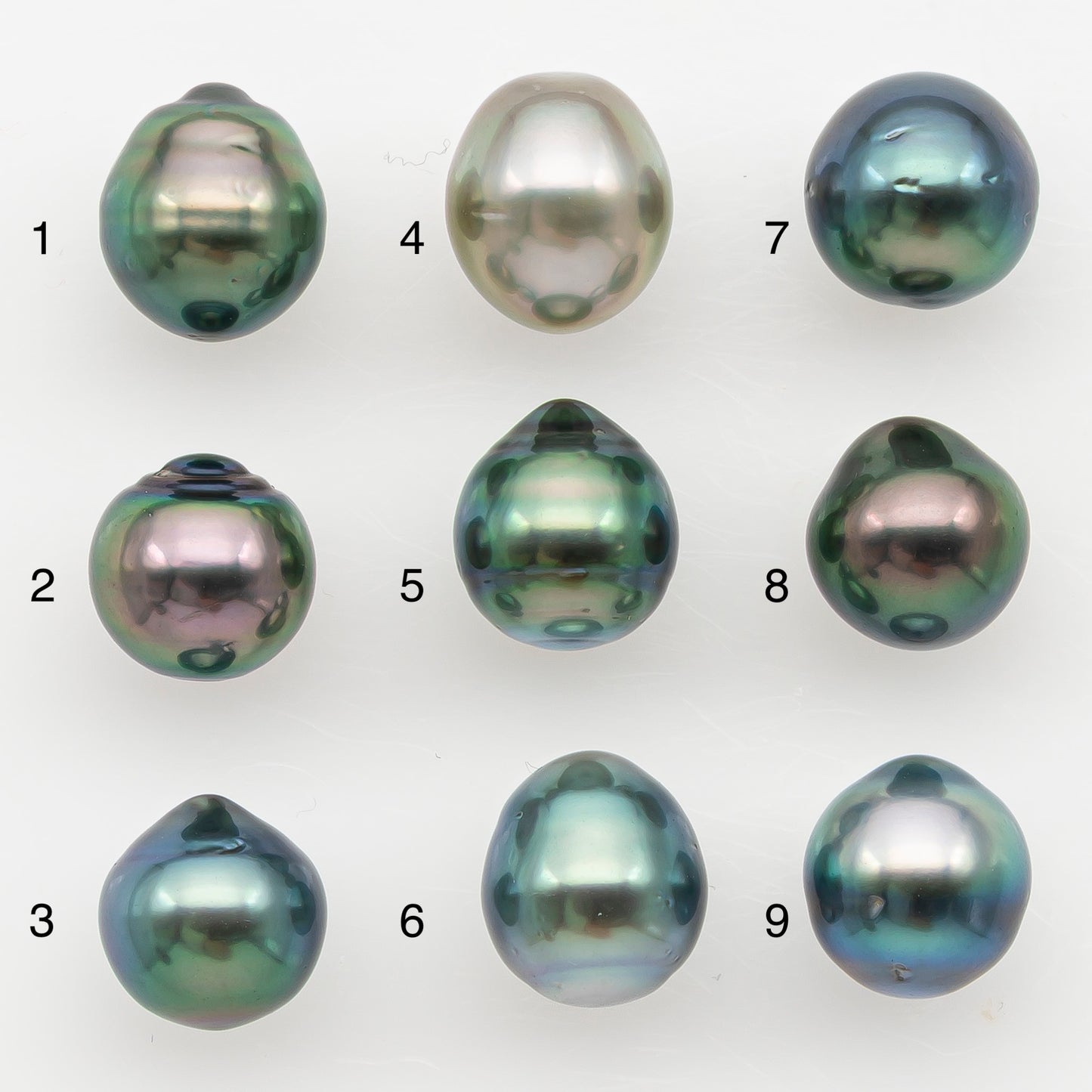 8-9mm Tahitian Pearl Natural Color with High Luster, Loose Undrilled for Jewelry Making, SKU # 3184TH