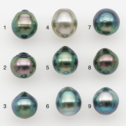 8-9mm Tahitian Pearl Natural Color with High Luster, Loose Undrilled for Jewelry Making, SKU # 3184TH