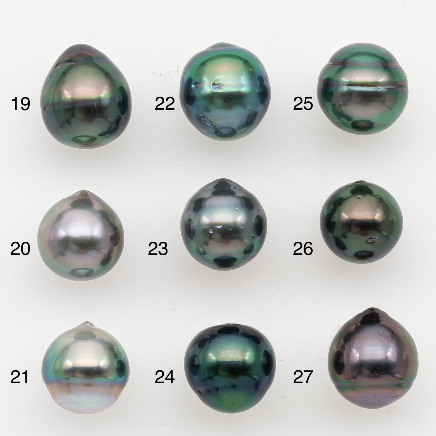 8-9mm Tahitian Pearl Natural Color with High Luster, Loose Undrilled for Jewelry Making, SKU # 3184TH