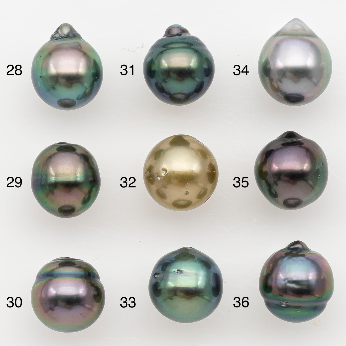 8-9mm Tahitian Pearl Natural Color with High Luster, Loose Undrilled for Jewelry Making, SKU # 3184TH
