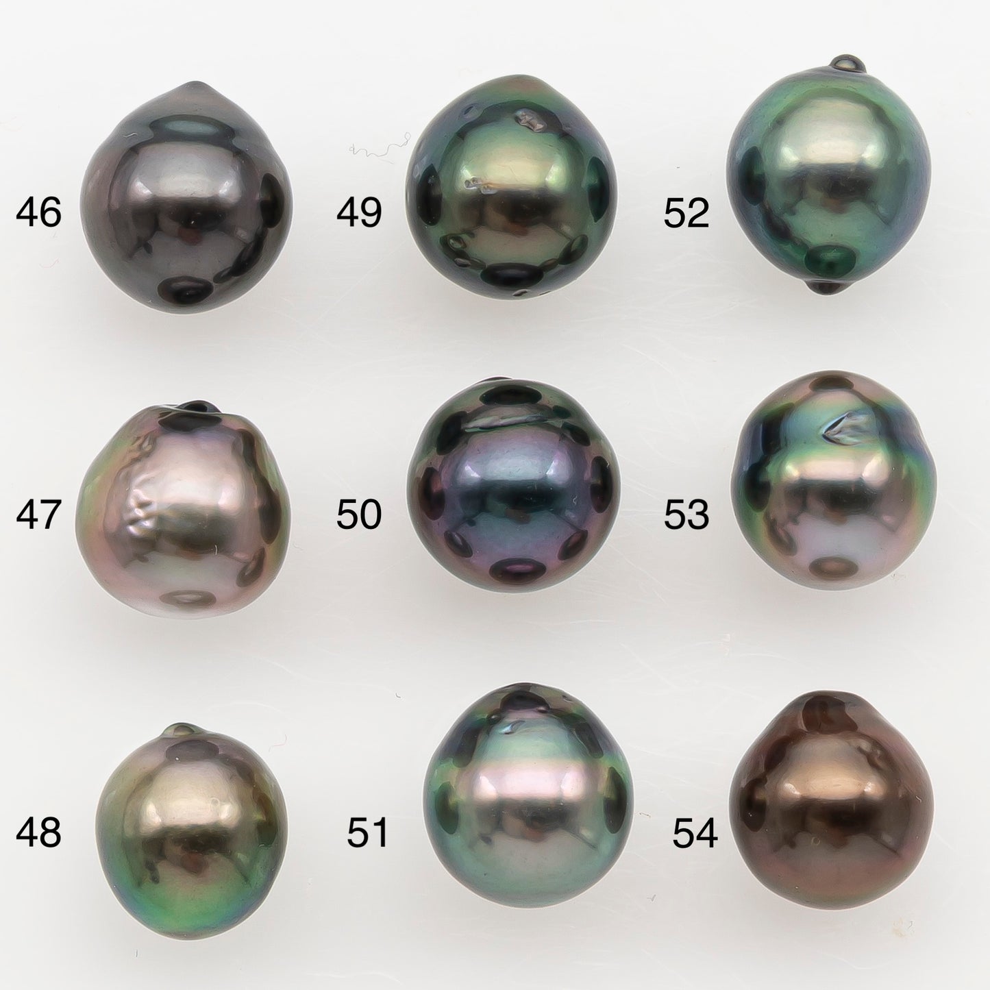 8-9mm Tahitian Pearl Natural Color with High Luster, Loose Undrilled for Jewelry Making, SKU # 3184TH