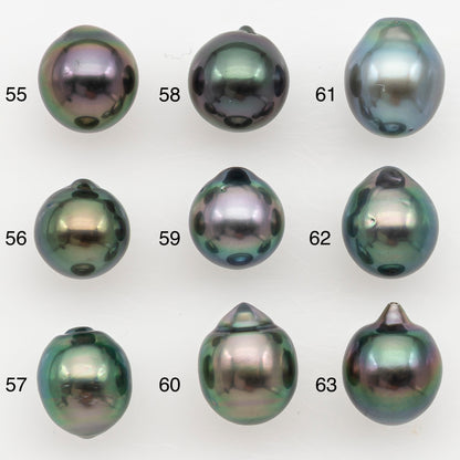 8-9mm Tahitian Pearl Natural Color with High Luster, Loose Undrilled for Jewelry Making, SKU # 3184TH