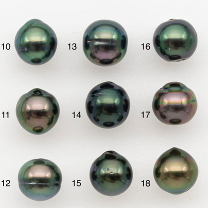 8-9mm Tahitian Pearl Natural Color with High Luster, Loose Undrilled for Jewelry Making, SKU # 3185TH