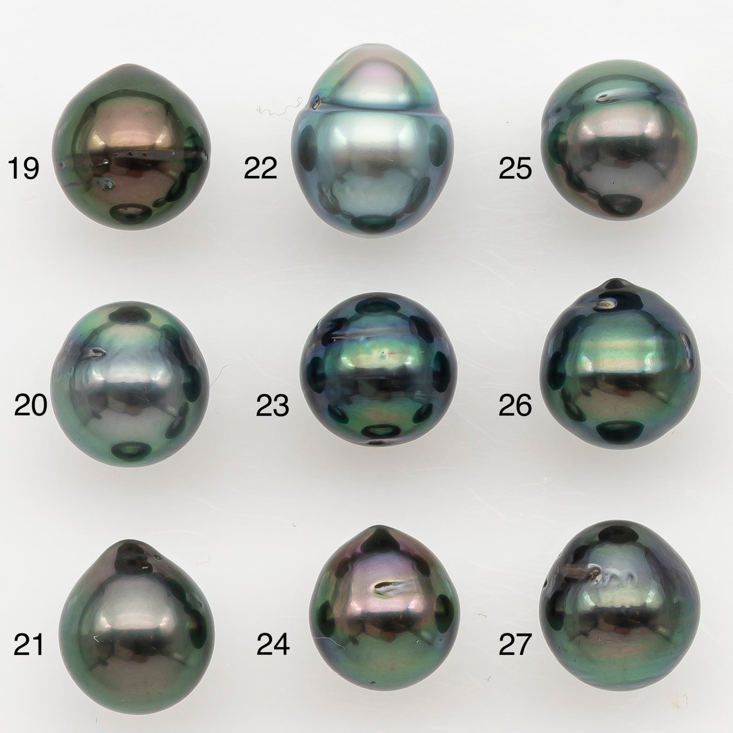 8-9mm Tahitian Pearl Natural Color with High Luster, Loose Undrilled for Jewelry Making, SKU # 3185TH