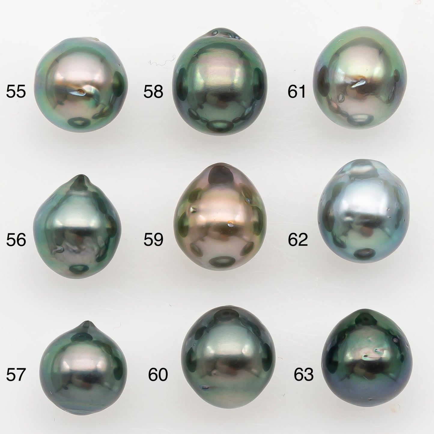 8-9mm Tahitian Pearl Natural Color with High Luster, Loose Undrilled for Jewelry Making, SKU # 3185TH