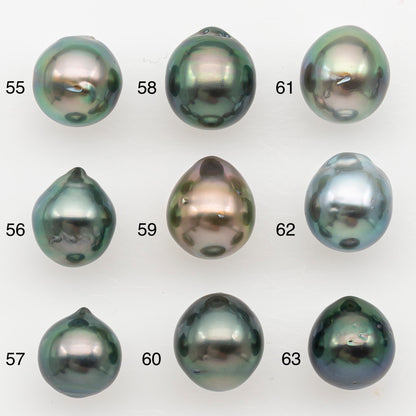 8-9mm Tahitian Pearl Natural Color with High Luster, Loose Undrilled for Jewelry Making, SKU # 3185TH