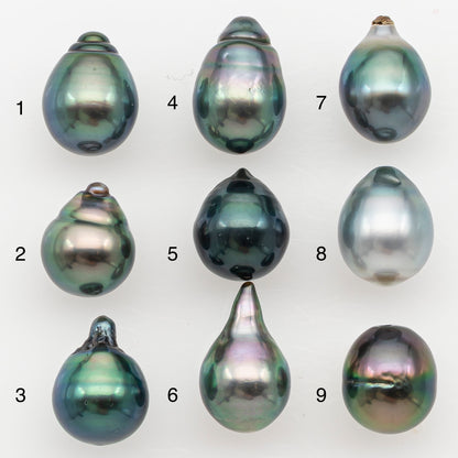 8-9mm Tahitian Pearl Natural Color with High Luster, Loose Undrilled for Jewelry Making, SKU # 3186TH