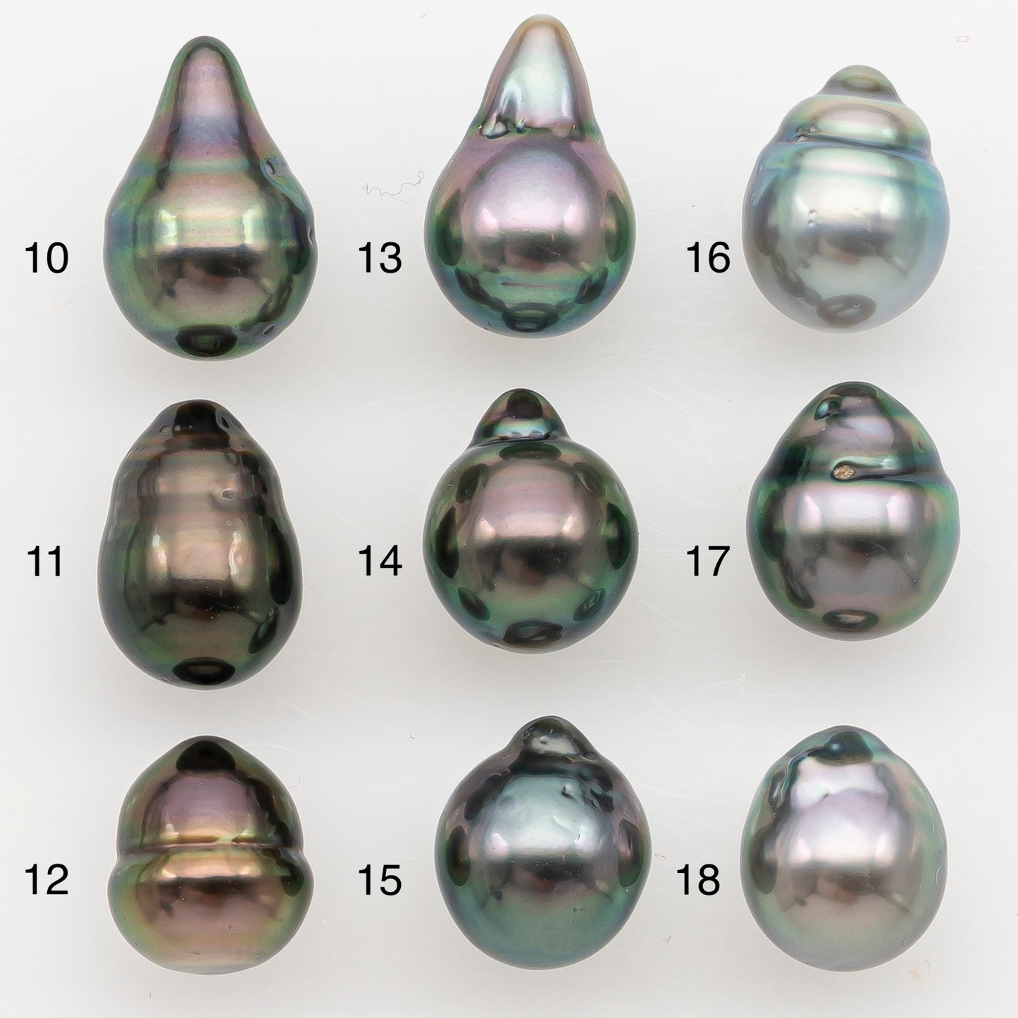 8-9mm Tahitian Pearl Natural Color with High Luster, Loose Undrilled for Jewelry Making, SKU # 3186TH