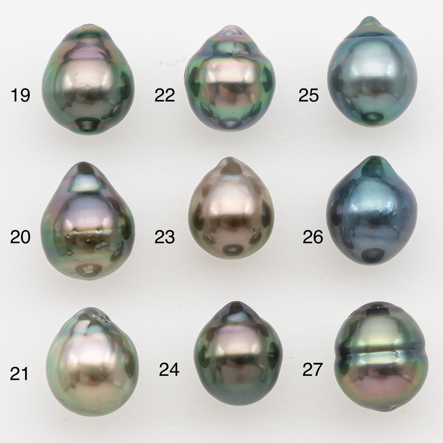 8-9mm Tahitian Pearl Natural Color with High Luster, Loose Undrilled for Jewelry Making, SKU # 3186TH