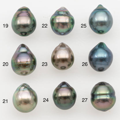 8-9mm Tahitian Pearl Natural Color with High Luster, Loose Undrilled for Jewelry Making, SKU # 3186TH