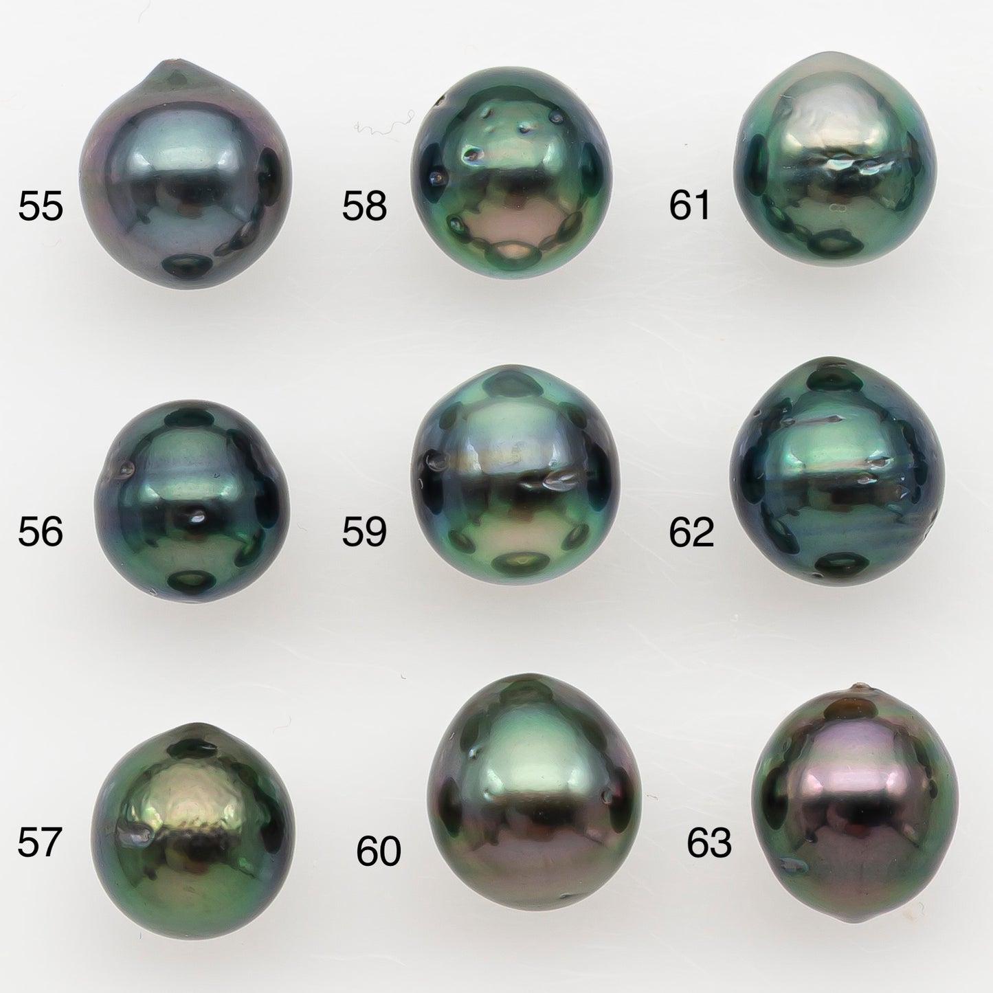 8-9mm Tahitian Pearl Natural Color with High Luster, Loose Undrilled for Jewelry Making, SKU # 3186TH