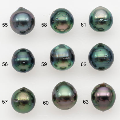 8-9mm Tahitian Pearl Natural Color with High Luster, Loose Undrilled for Jewelry Making, SKU # 3186TH