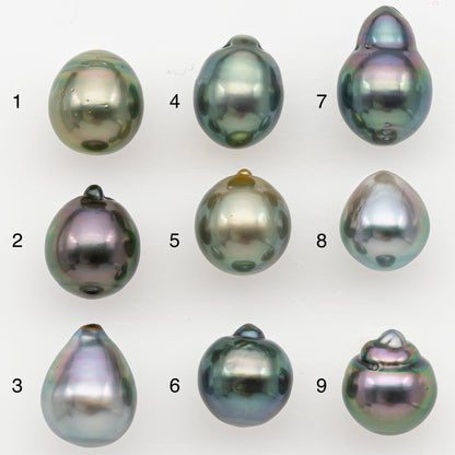 8-9mm Tahitian Pearl Natural Color with High Luster, Loose Undrilled for Jewelry Making, SKU # 3187TH