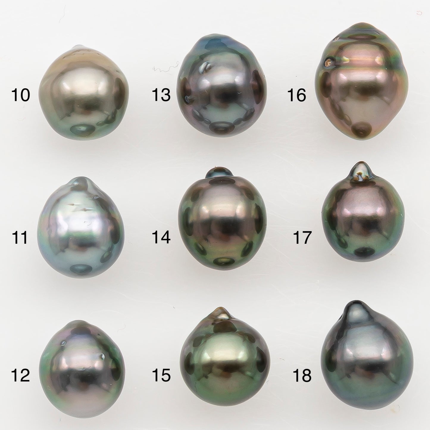 8-9mm Tahitian Pearl Natural Color with High Luster, Loose Undrilled for Jewelry Making, SKU # 3187TH