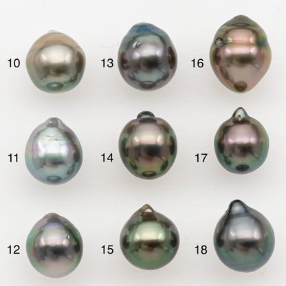 8-9mm Tahitian Pearl Natural Color with High Luster, Loose Undrilled for Jewelry Making, SKU # 3187TH