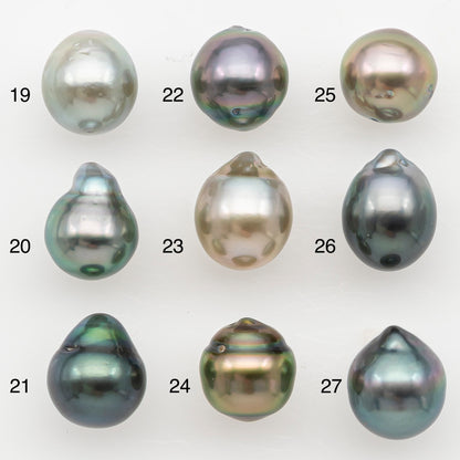8-9mm Tahitian Pearl Natural Color with High Luster, Loose Undrilled for Jewelry Making, SKU # 3187TH
