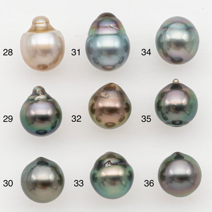 8-9mm Tahitian Pearl Natural Color with High Luster, Loose Undrilled for Jewelry Making, SKU # 3187TH