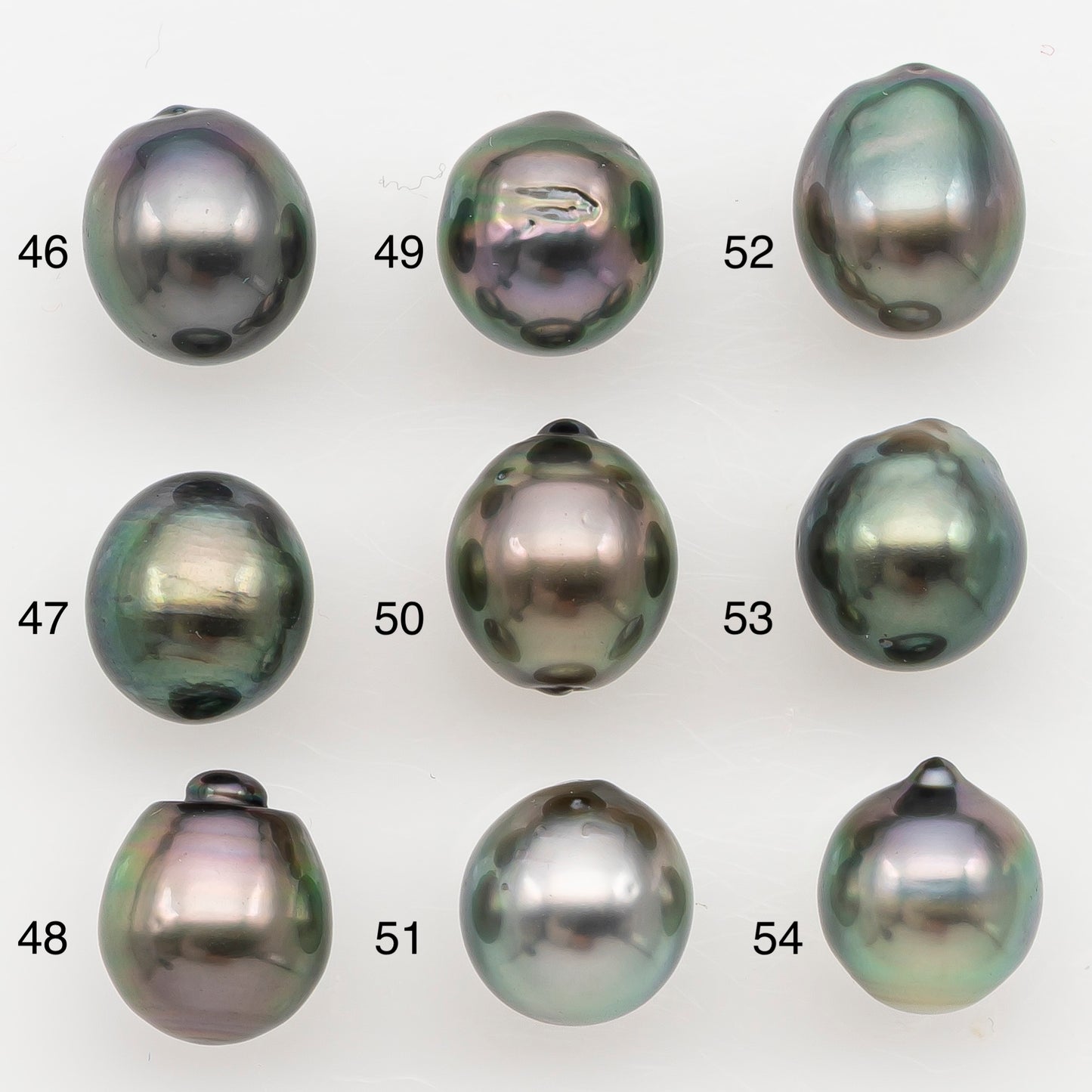 8-9mm Tahitian Pearl Natural Color with High Luster, Loose Undrilled for Jewelry Making, SKU # 3187TH