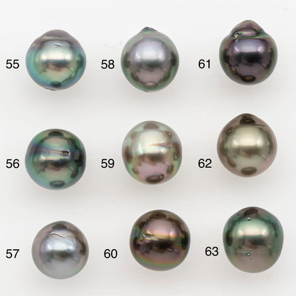8-9mm Tahitian Pearl Natural Color with High Luster, Loose Undrilled for Jewelry Making, SKU # 3187TH