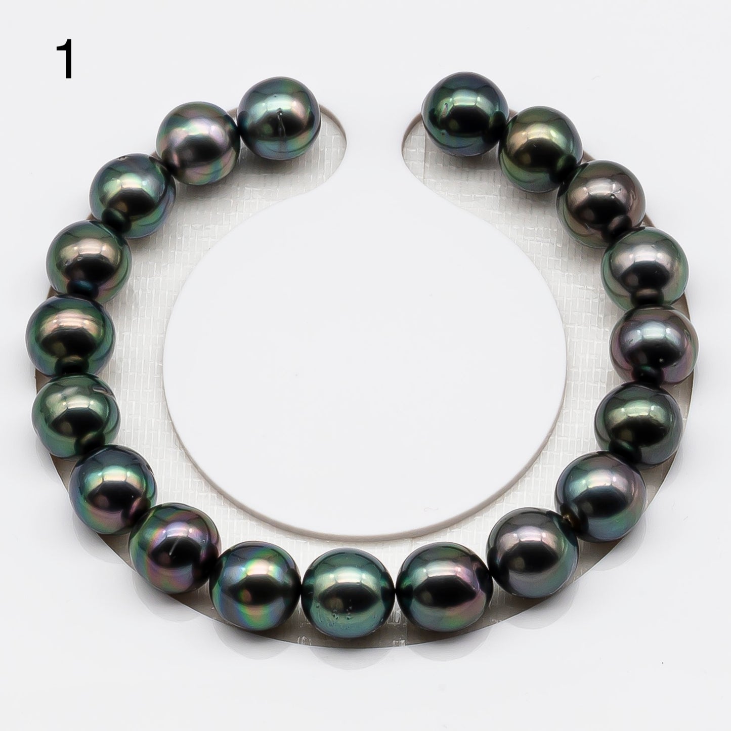 9-10mm Tahitian Pearl Short Strand (No Hole), Near Round or Drop with High Luster and Natural Colors, SKU # 3194TH