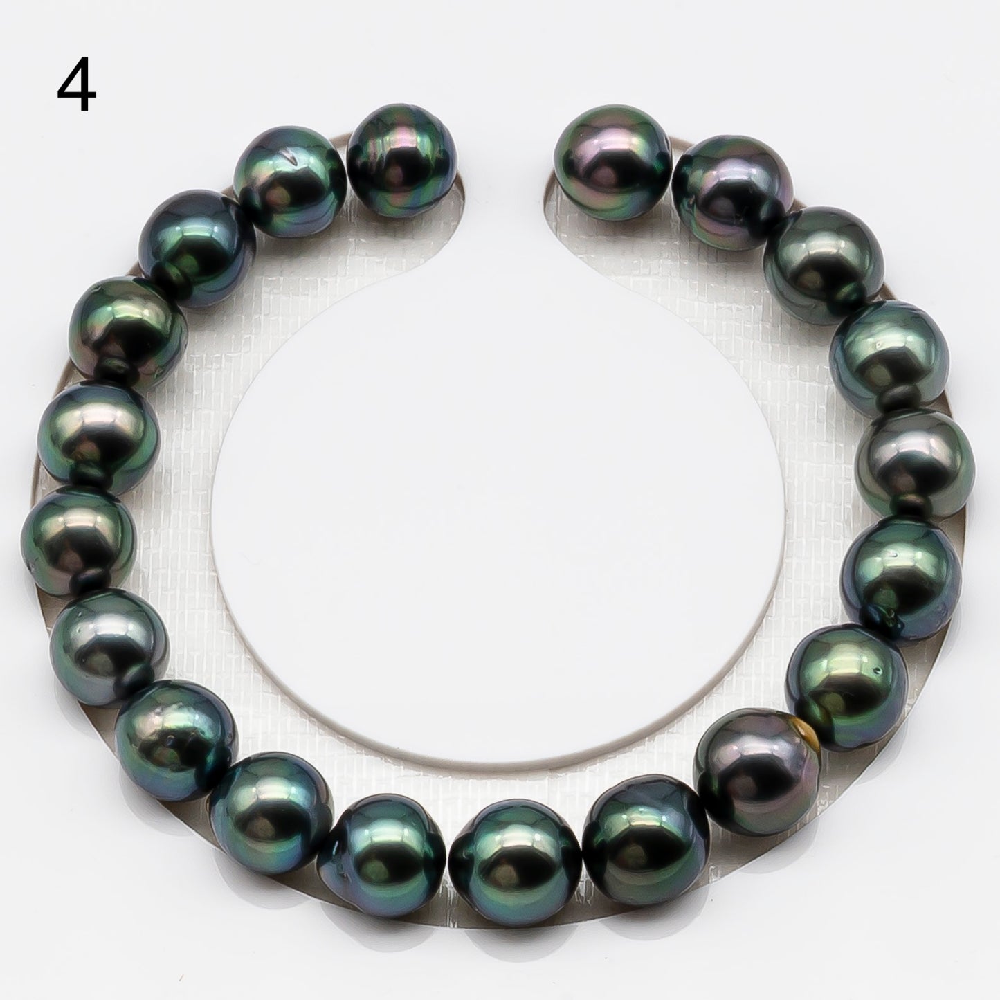 9-10mm Tahitian Pearl Short Strand (No Hole), Near Round or Drop with High Luster and Natural Colors, SKU # 3194TH