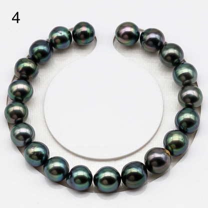 9-10mm Tahitian Pearl Short Strand (No Hole), Near Round or Drop with High Luster and Natural Colors, SKU # 3194TH