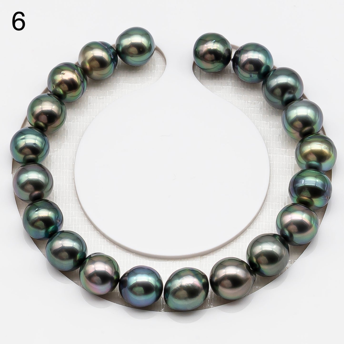 9-10mm Tahitian Pearl Short Strand (No Hole), Near Round or Drop with High Luster and Natural Colors, SKU # 3194TH