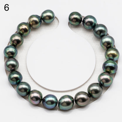 9-10mm Tahitian Pearl Short Strand (No Hole), Near Round or Drop with High Luster and Natural Colors, SKU # 3194TH
