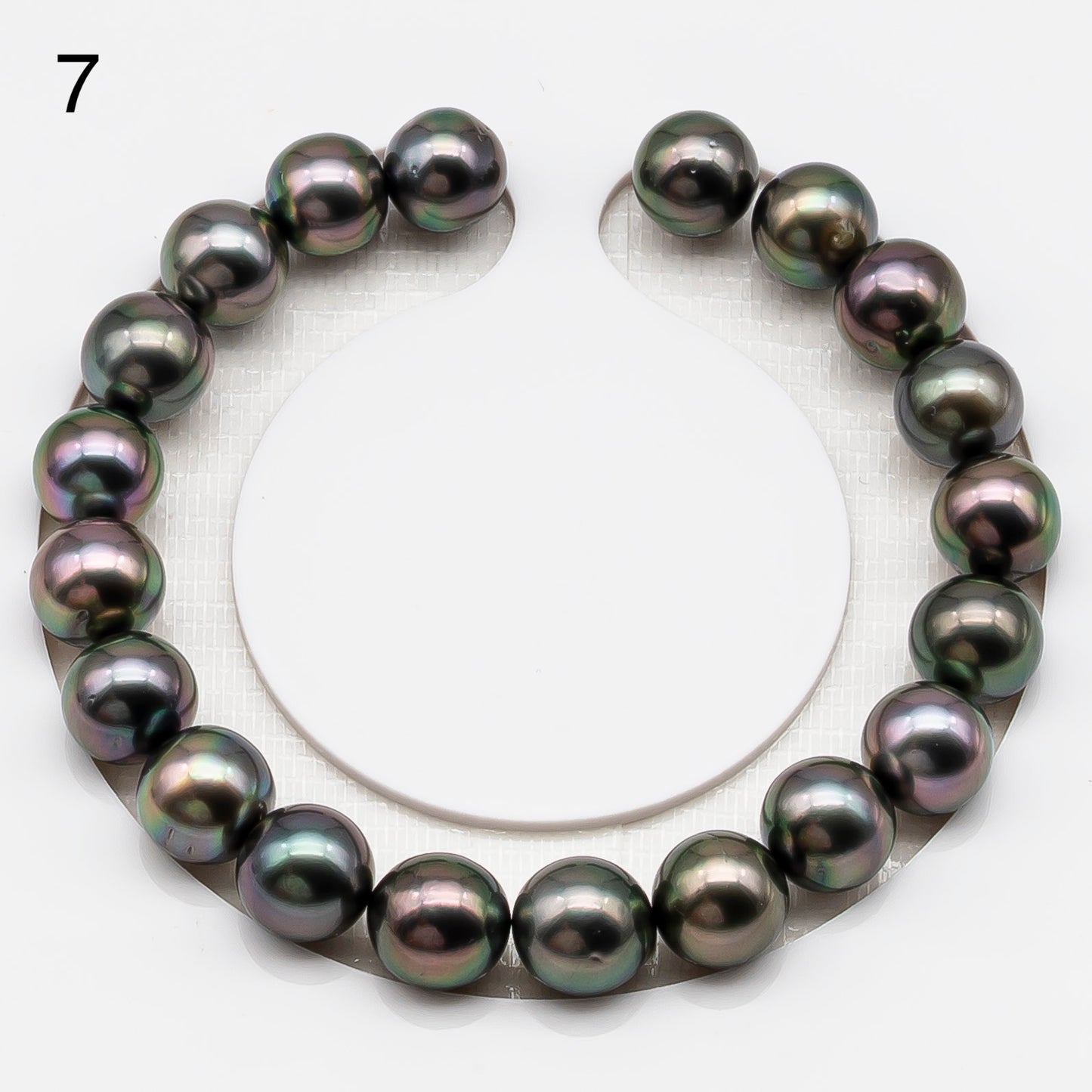 9-10mm Tahitian Pearl Short Strand (No Hole), Near Round or Drop with High Luster and Natural Colors, SKU # 3194TH