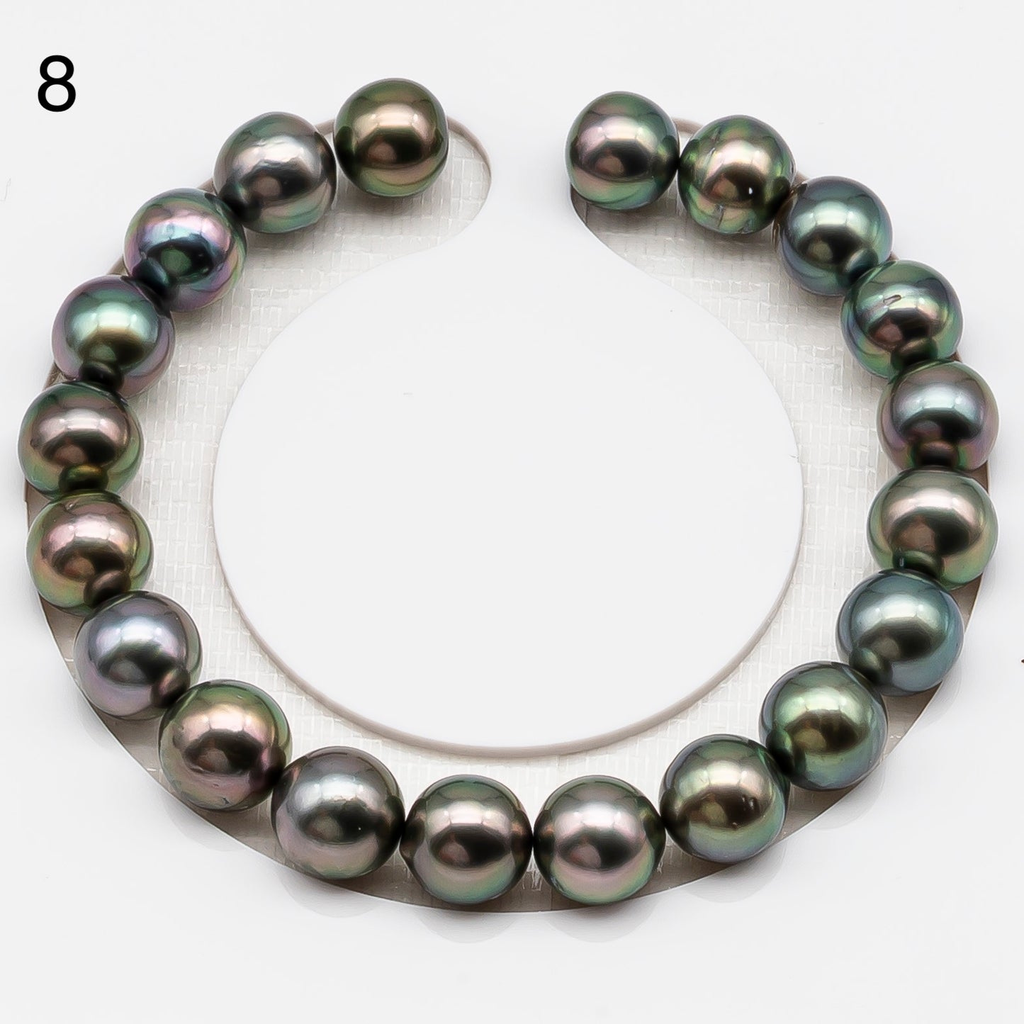 9-10mm Tahitian Pearl Short Strand (No Hole), Near Round or Drop with High Luster and Natural Colors, SKU # 3194TH