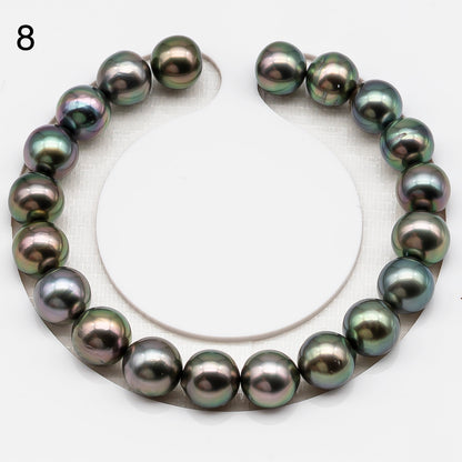 9-10mm Tahitian Pearl Short Strand (No Hole), Near Round or Drop with High Luster and Natural Colors, SKU # 3194TH