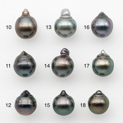 8-9mm Tahitian Pearl, Loose Undrilled with High Luster and Blemishes for Jewelry Making, SKU # 2980TH