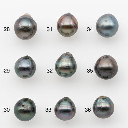 8-9mm Tahitian Pearl, Loose Undrilled with High Luster and Blemishes for Jewelry Making, SKU # 2980TH