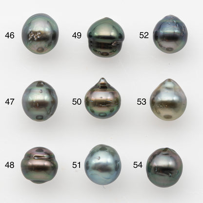 8-9mm Tahitian Pearl, Loose Undrilled with High Luster and Blemishes for Jewelry Making, SKU # 2980TH