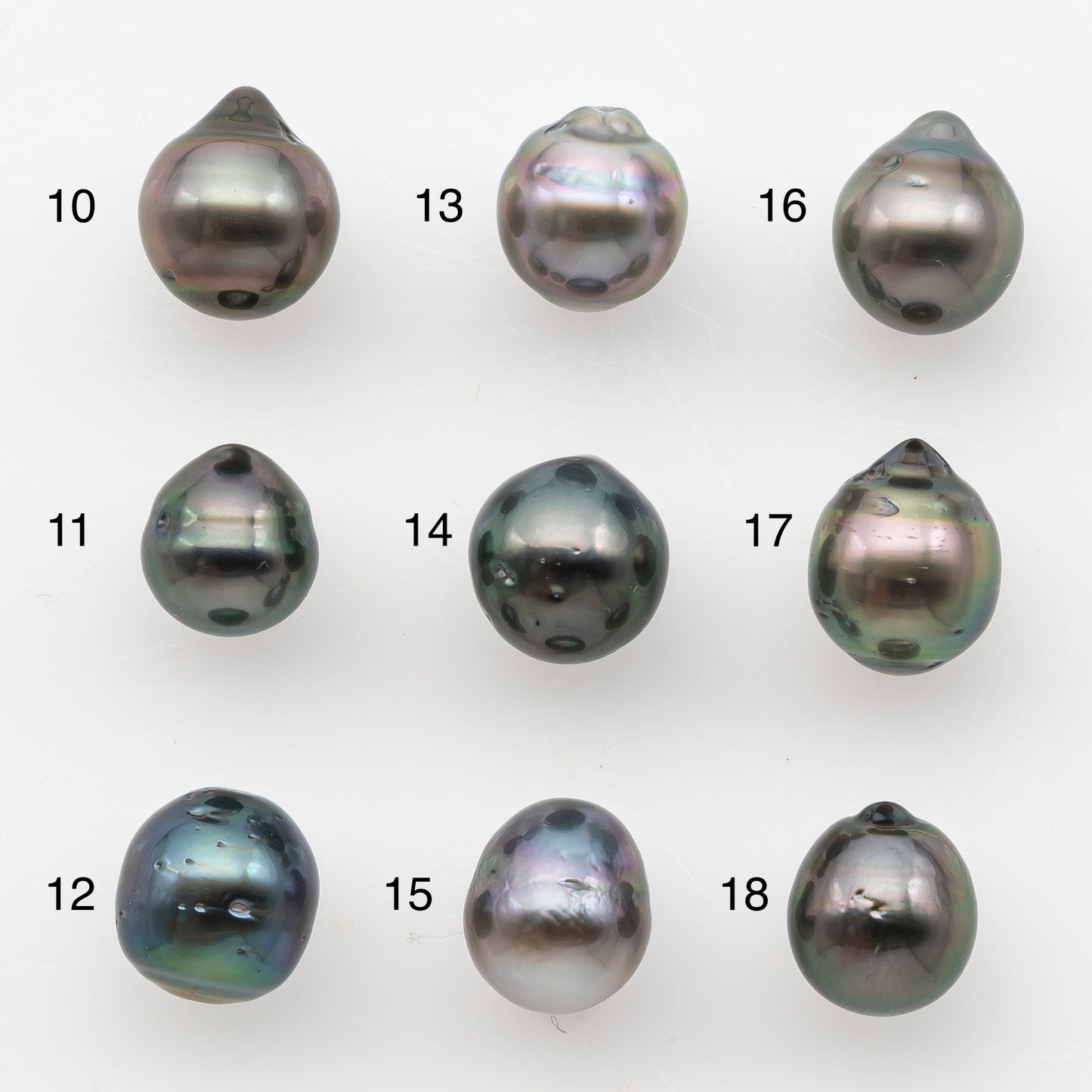 8-9mm Tahitian Pearl, Loose Undrilled with High Luster and Blemishes for Jewelry Making, SKU # 2981TH