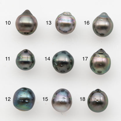 8-9mm Tahitian Pearl, Loose Undrilled with High Luster and Blemishes for Jewelry Making, SKU # 2981TH