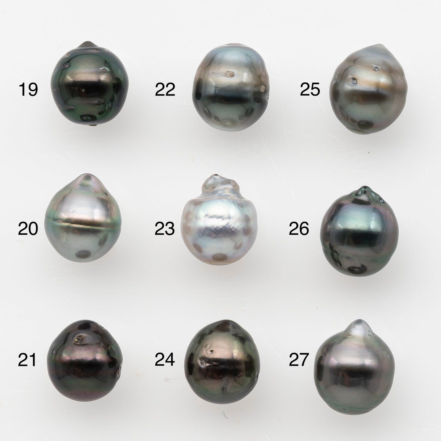 8-9mm Tahitian Pearl, Loose Undrilled with High Luster and Blemishes for Jewelry Making, SKU # 2981TH