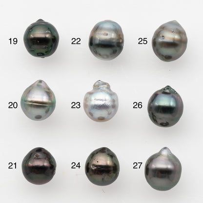 8-9mm Tahitian Pearl, Loose Undrilled with High Luster and Blemishes for Jewelry Making, SKU # 2981TH
