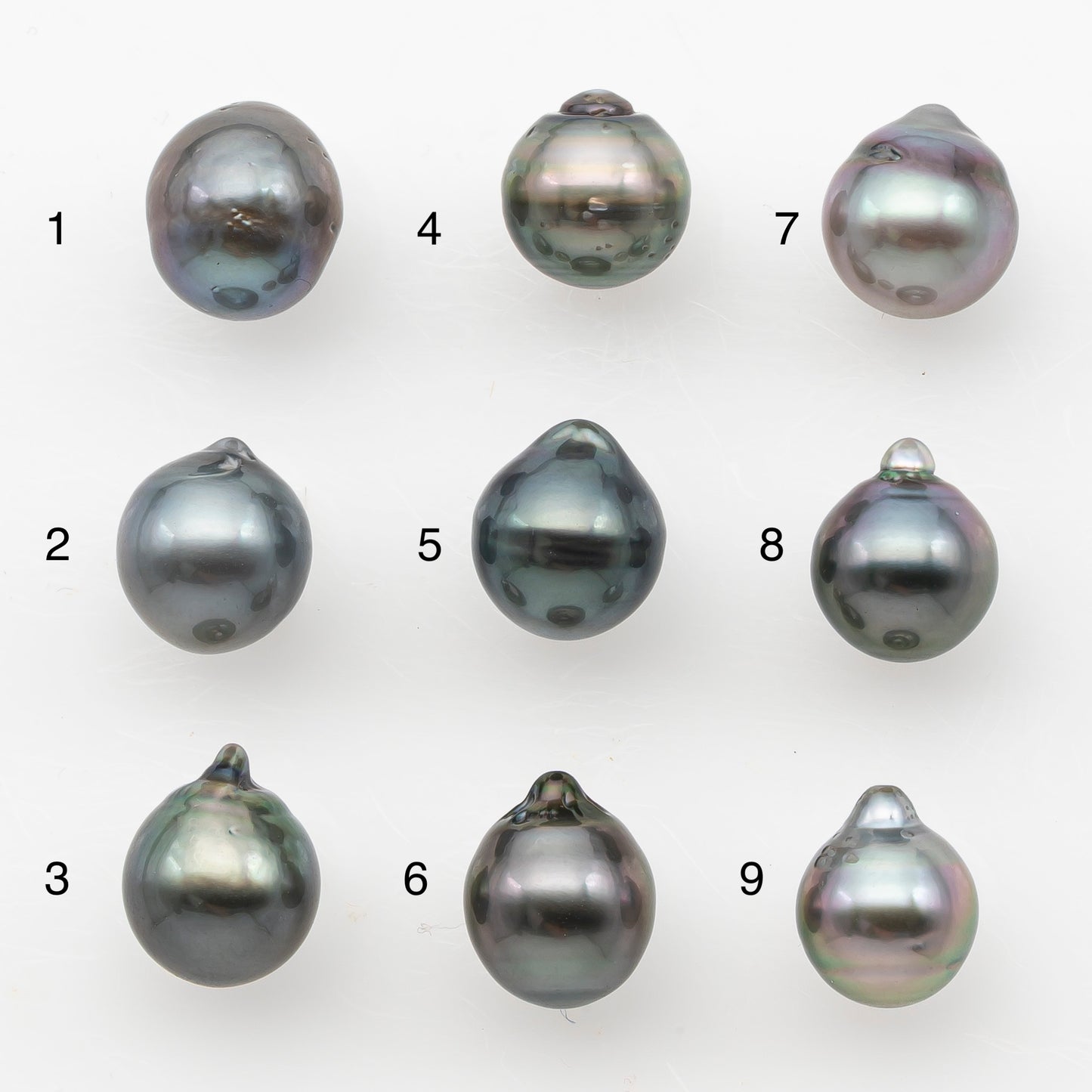 8-9mm Tahitian Pearl, Loose Undrilled with High Luster and Blemishes for Jewelry Making, SKU # 2981TH