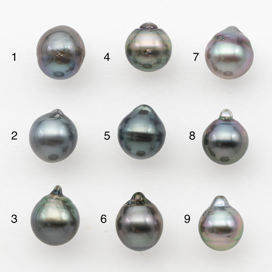 8-9mm Tahitian Pearl, Loose Undrilled with High Luster and Blemishes for Jewelry Making, SKU # 2981TH