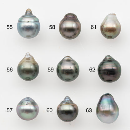 8-9mm Tahitian Pearl, Loose Undrilled with High Luster and Blemishes for Jewelry Making, SKU # 2981TH
