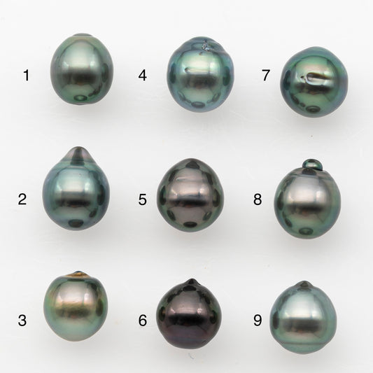 8-9mm Tahitian Pearl, Loose Undrilled with High Luster and Blemishes for Jewelry Making, SKU # 2982TH